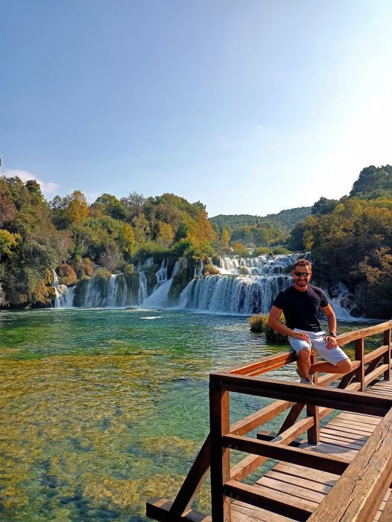 Przy wodospadach rzeki Krka