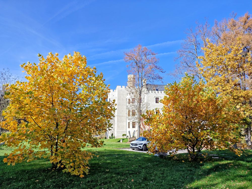 Zamek w jesiennych barwach